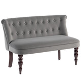 Velvet 2 Seater Sofa 120cm Wide With Rubberwood Legs - Velmora