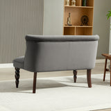 Velvet 2 Seater Sofa 120cm Wide With Rubberwood Legs - Velmora