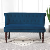 Velvet 2 Seater Sofa 120cm Wide With Rubberwood Legs - Velmora