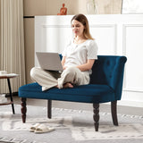 Velvet 2 Seater Sofa 120cm Wide With Rubberwood Legs - Velmora