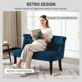 Velvet 2 Seater Sofa 120cm Wide With Rubberwood Legs - Velmora