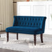 Velvet 2 Seater Sofa 120cm Wide With Rubberwood Legs - Velmora