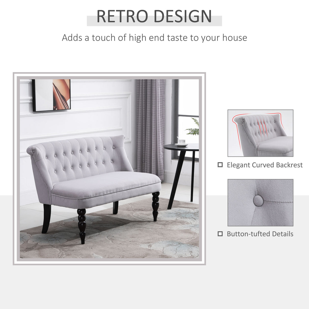 Velvet 2 Seater Sofa 120cm Wide With Rubberwood Legs - Velmora