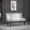 Velvet 2 Seater Sofa 120cm Wide With Rubberwood Legs - Velmora
