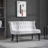 Velvet 2 Seater Sofa 120cm Wide With Rubberwood Legs - Velmora