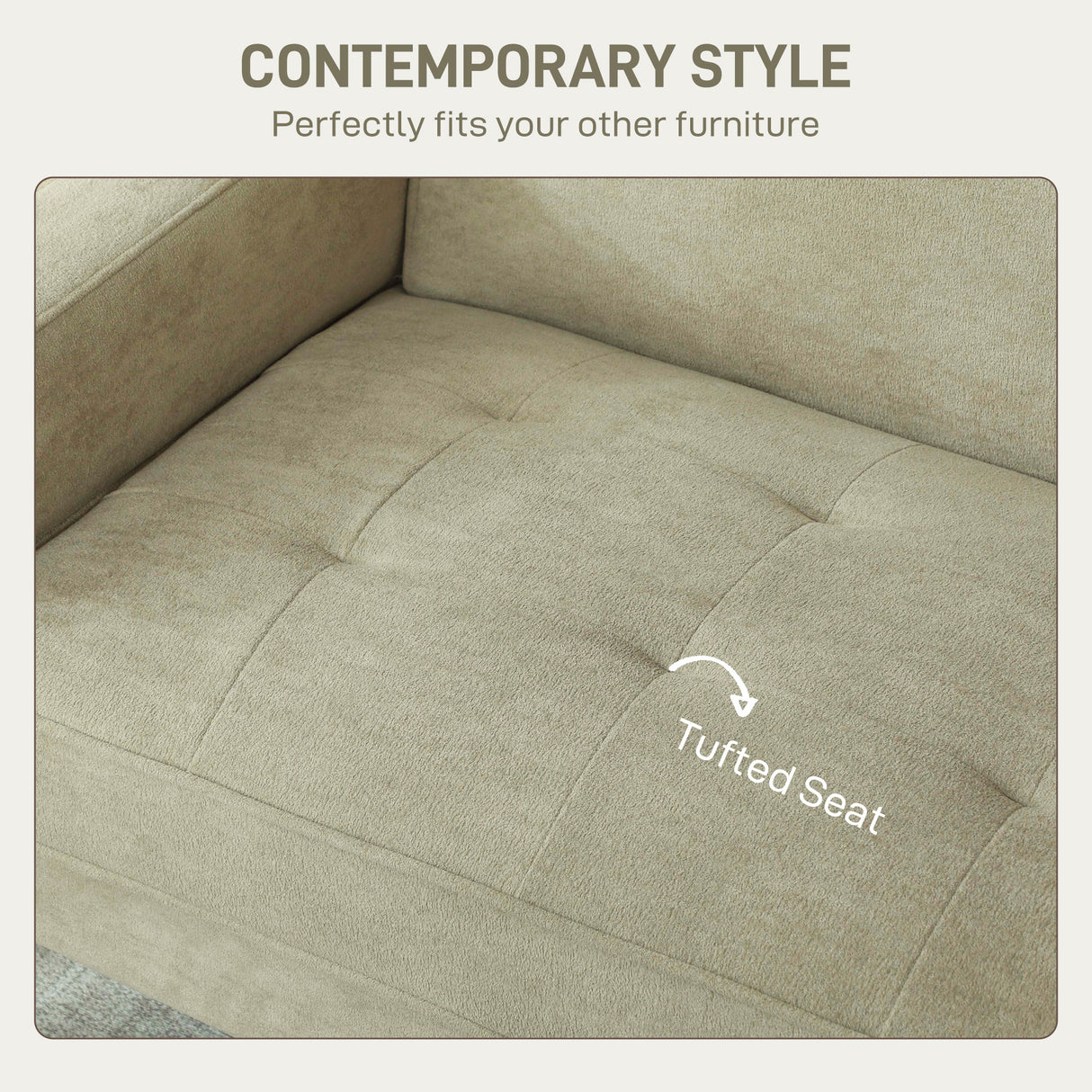 Velvet 2 Seater Sofa 130cm Wide With Rubberwood Legs - Velmora