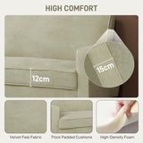 Velvet 2 Seater Sofa 130cm Wide With Rubberwood Legs - Velmora