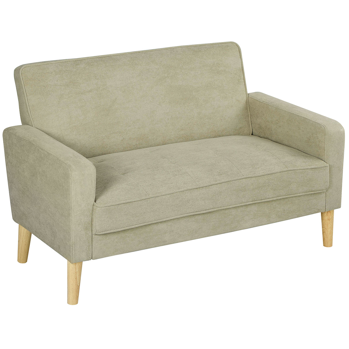 Velvet 2 Seater Sofa 130cm Wide With Rubberwood Legs - Velmora