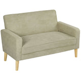 Velvet 2 Seater Sofa 130cm Wide With Rubberwood Legs - Velmora