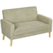 Velvet 2 Seater Sofa 130cm Wide With Rubberwood Legs - Velmora