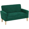Velvet 2 Seater Sofa 130cm Wide With Rubberwood Legs - Velmora