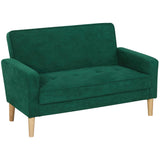 Velvet 2 Seater Sofa 130cm Wide With Rubberwood Legs - Velmora