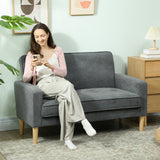 Velvet 2 Seater Sofa 130cm Wide With Rubberwood Legs - Velmora