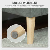 Velvet 2 Seater Sofa 130cm Wide With Rubberwood Legs - Velmora