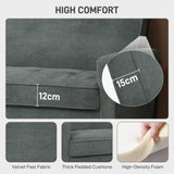 Velvet 2 Seater Sofa 130cm Wide With Rubberwood Legs - Velmora