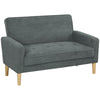 Velvet 2 Seater Sofa 130cm Wide With Rubberwood Legs - Velmora