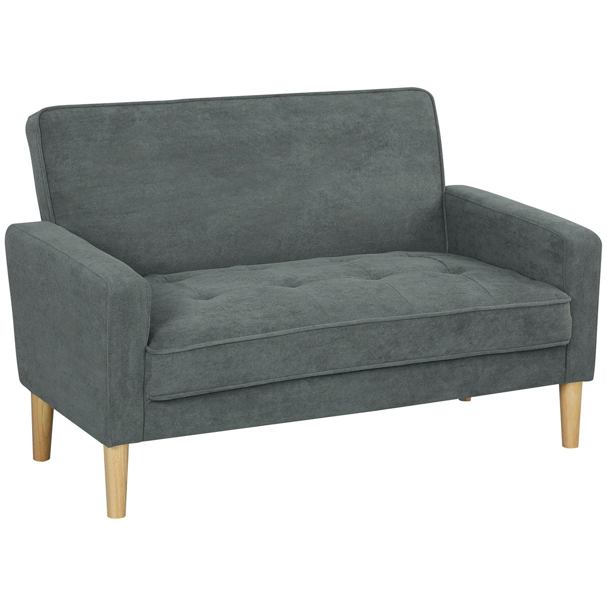 Velvet 2 Seater Sofa 130cm Wide With Rubberwood Legs - Velmora