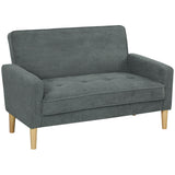 Velvet 2 Seater Sofa 130cm Wide With Rubberwood Legs - Velmora