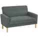 Velvet 2 Seater Sofa 130cm Wide With Rubberwood Legs - Velmora