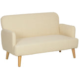 Velvet 2 Seater Sofa 130cm Wide With Wooden Legs - Velmora