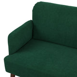 Velvet 2 Seater Sofa 130cm Wide With Wooden Legs - Velmora