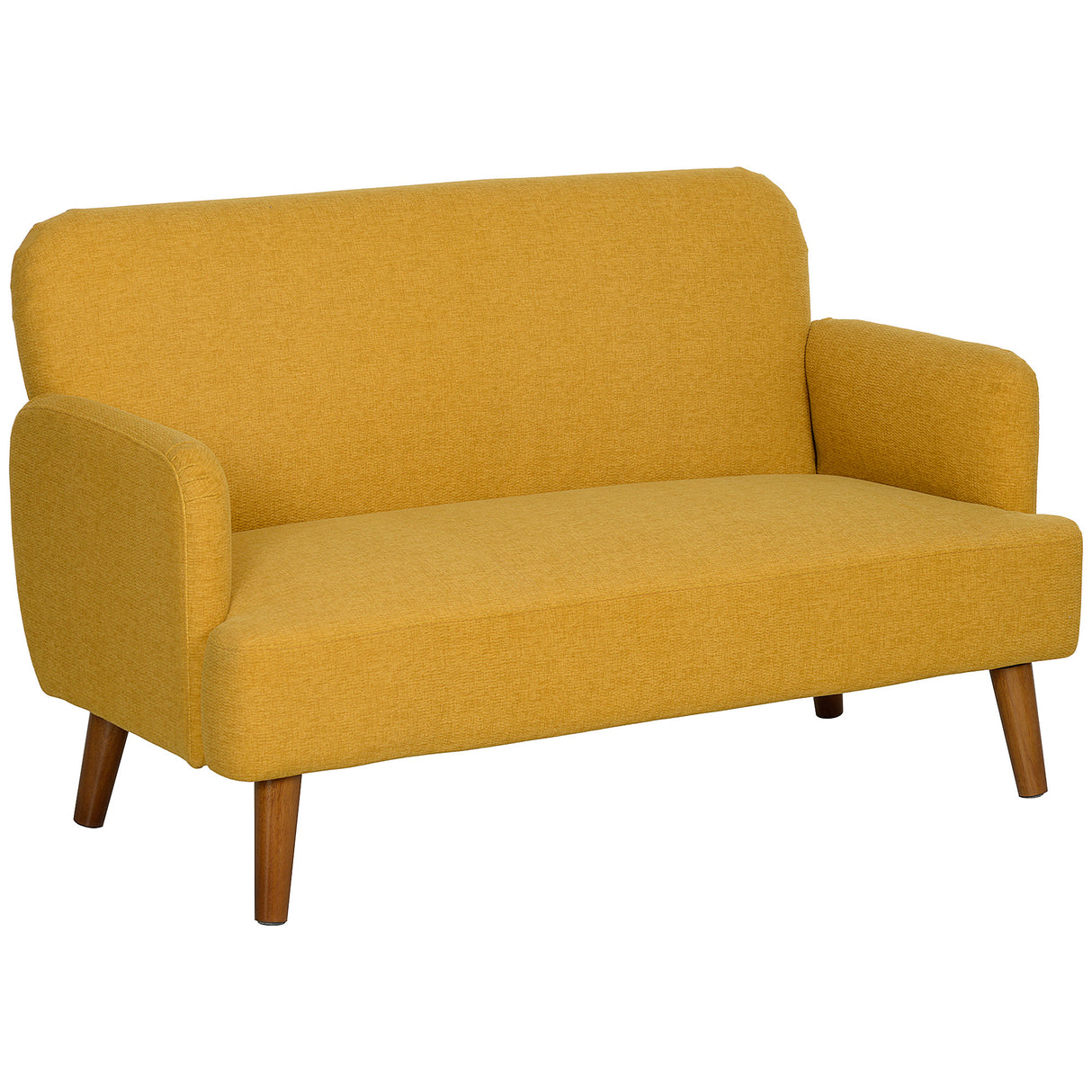 Velvet 2 Seater Sofa 130cm Wide With Wooden Legs - Velmora