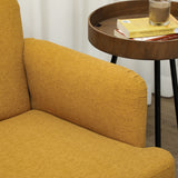 Velvet 2 Seater Sofa 130cm Wide With Wooden Legs - Velmora