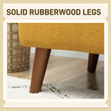 Velvet 2 Seater Sofa 130cm Wide With Wooden Legs - Velmora