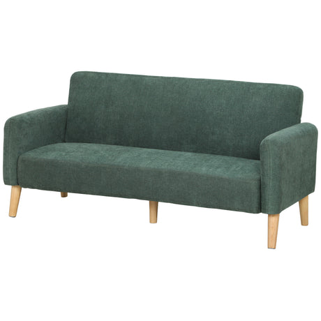 Velvet 2 Seater Sofa 160cm Wide With Wooden Legs - Velmora