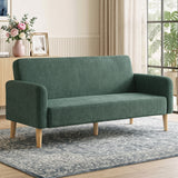 Velvet 2 Seater Sofa 160cm Wide With Wooden Legs - Velmora