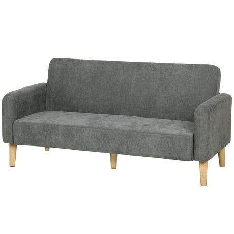 Velvet 2 Seater Sofa 160cm Wide With Wooden Legs - Velmora