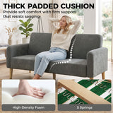 Velvet 2 Seater Sofa 160cm Wide With Wooden Legs - Velmora