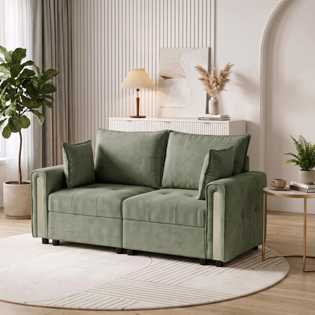 Velvet 2 Seater Sofa 168cm Wide With Lift Up Storage - Velmora