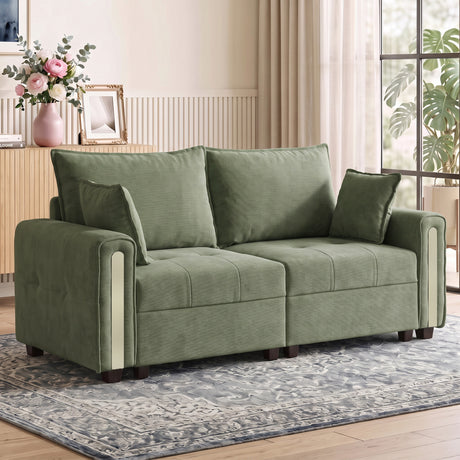 Velvet 2 Seater Sofa 168cm Wide With Lift Up Storage - Velmora