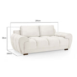 Velvet 2 Seater Sofa - Azzuro
