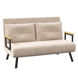 Velvet 2 Seater Sofa Bed 102cm Wide With 2 Pillows - Velmora