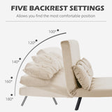 Velvet 2 Seater Sofa Bed 102cm Wide With 2 Pillows - Velmora