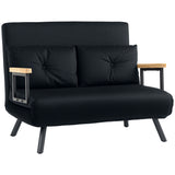 Velvet 2 Seater Sofa Bed 102cm Wide With 2 Pillows - Velmora
