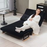 Velvet 2 Seater Sofa Bed 102cm Wide With 2 Pillows - Velmora