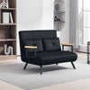 Velvet 2 Seater Sofa Bed 102cm Wide With 2 Pillows - Velmora