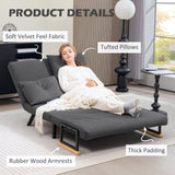 Velvet 2 Seater Sofa Bed 102cm Wide With 2 Pillows - Velmora