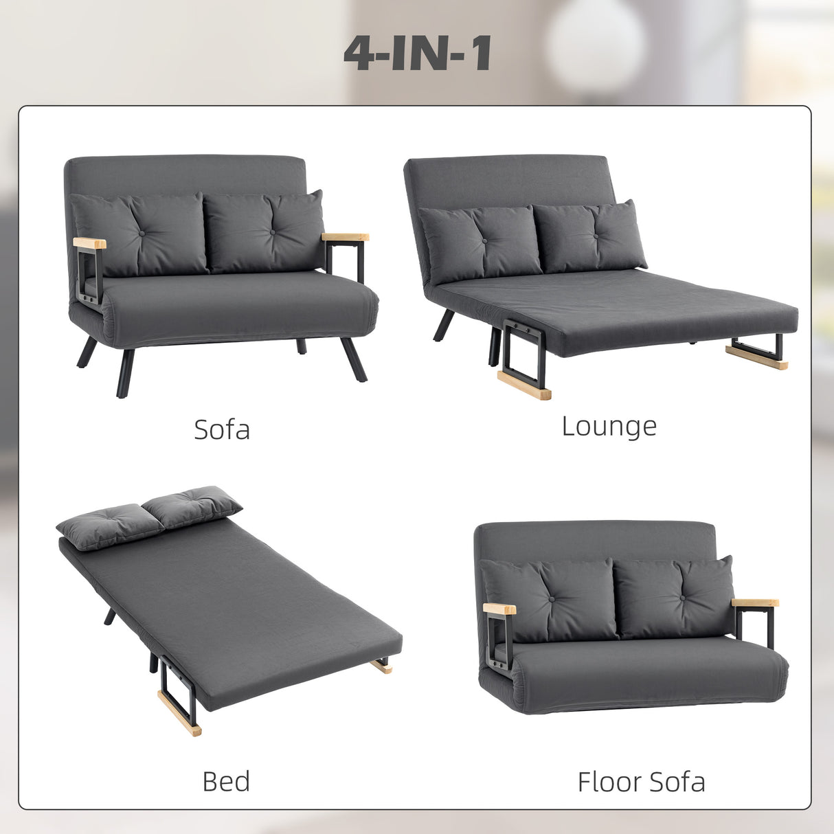 Velvet 2 Seater Sofa Bed 102cm Wide With 2 Pillows - Velmora