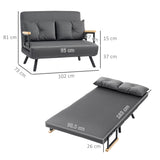 Velvet 2 Seater Sofa Bed 102cm Wide With 2 Pillows - Velmora