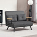 Velvet 2 Seater Sofa Bed 102cm Wide With 2 Pillows - Velmora