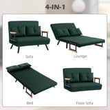 Velvet 2 Seater Sofa Bed 102cm Wide With 2 Pillows - Velmora