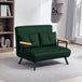 Velvet 2 Seater Sofa Bed 102cm Wide With 2 Pillows - Velmora