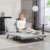 Velvet 2 Seater Sofa Bed 102cm Wide With 2 Pillows - Velmora