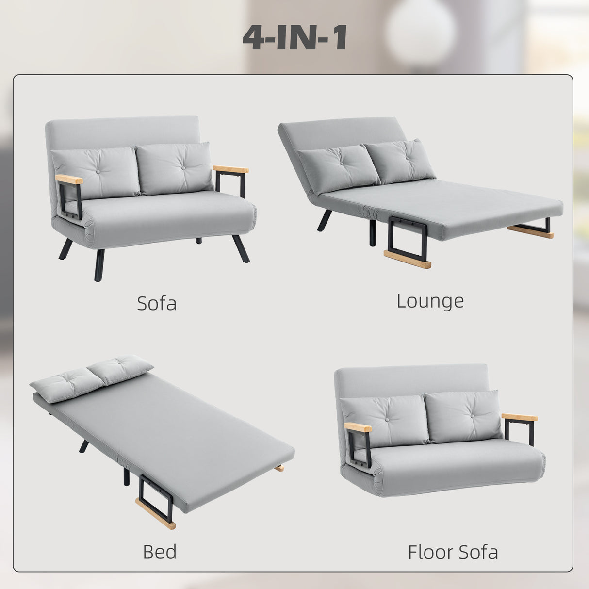 Velvet 2 Seater Sofa Bed 102cm Wide With 2 Pillows - Velmora