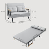 Velvet 2 Seater Sofa Bed 102cm Wide With 2 Pillows - Velmora