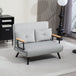 Velvet 2 Seater Sofa Bed 102cm Wide With 2 Pillows - Velmora